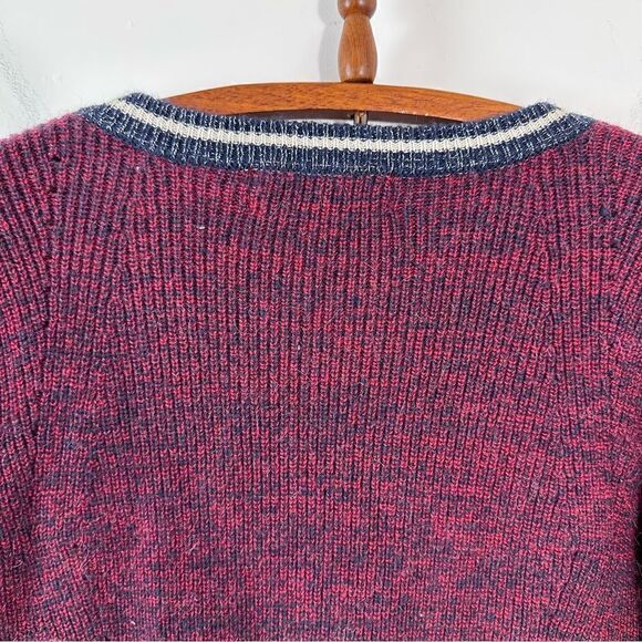 Scotch & Soda Nomadic Dreamer Lace Up Sweater in Burgundy - Picture 9 of 11